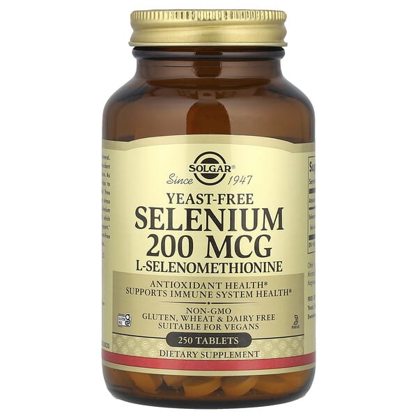 Solgar, Selenium, Yeast-Free, 200 mcg, 250 Tablets