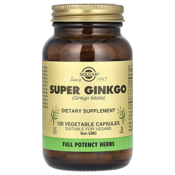 Solgar, Super Ginkgo, 120 Vegetable Capsules