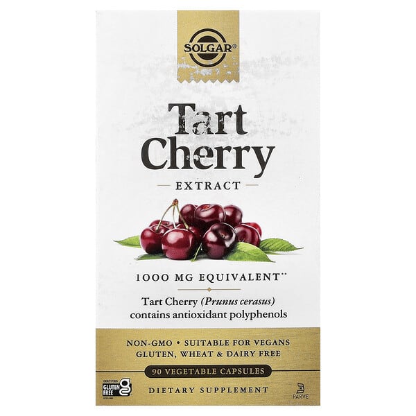 Solgar, Tart Cherry Extract, 1,000 mg, 90 Vegetable Capsules