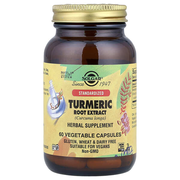 Solgar, Turmeric Root Extract, 60 Vegetable Capsules (400 mg per Capsule)