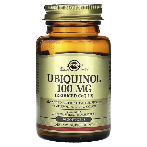 Solgar, Ubiquinol (Reduced CoQ10), 50 Softgels (100 mg per Softgel)