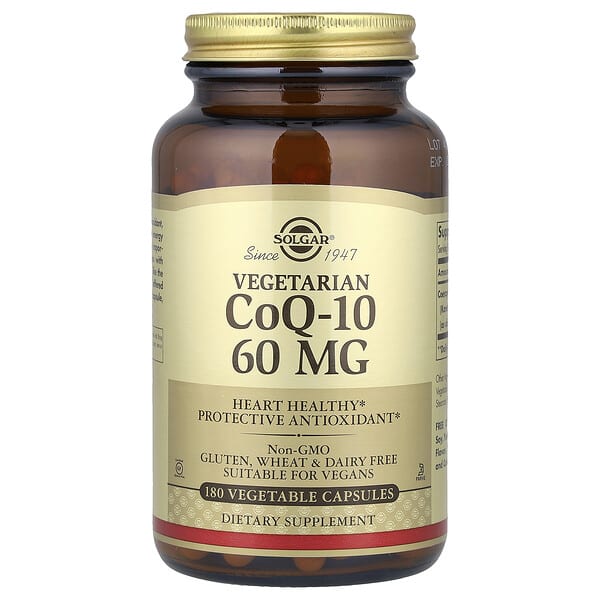 Solgar, Vegetarian CoQ-10, 60 mg, 180 Vegetable Capsules