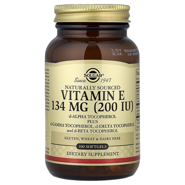 Solgar, Vitamin E, Naturally Sourced, 100 Softgels
