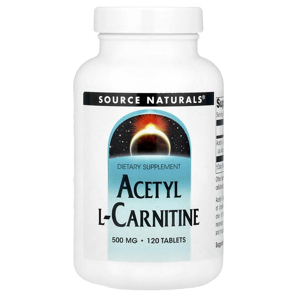 Source Naturals, Acetyl L-Carnitine, 500 mg, 120 Tablets