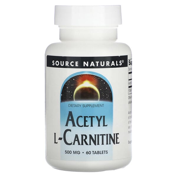 Source Naturals, Acetyl L-Carnitine, 500 mg, 60 Tablets