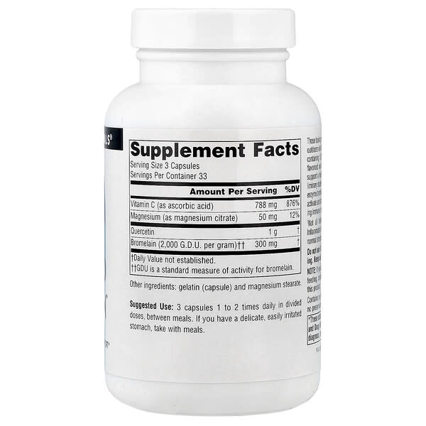 Alternative view of Source Naturals, Activated Quercetin™, 100 Capsules