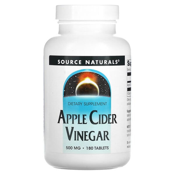 Source Naturals, Apple Cider Vinegar, 500 mg, 180 Tablets 2 Source Naturals, Apple Cider Vinegar, 500 mg, 180 Tablets