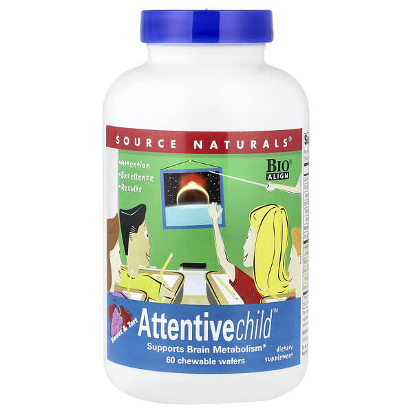 Source Naturals, Attentive Child™, Sweet & Tart, 60 Chewable Wafers