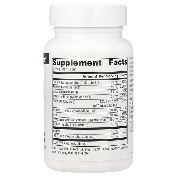 Alternative view of Source Naturals, B-50 Complex, 50 Tablets