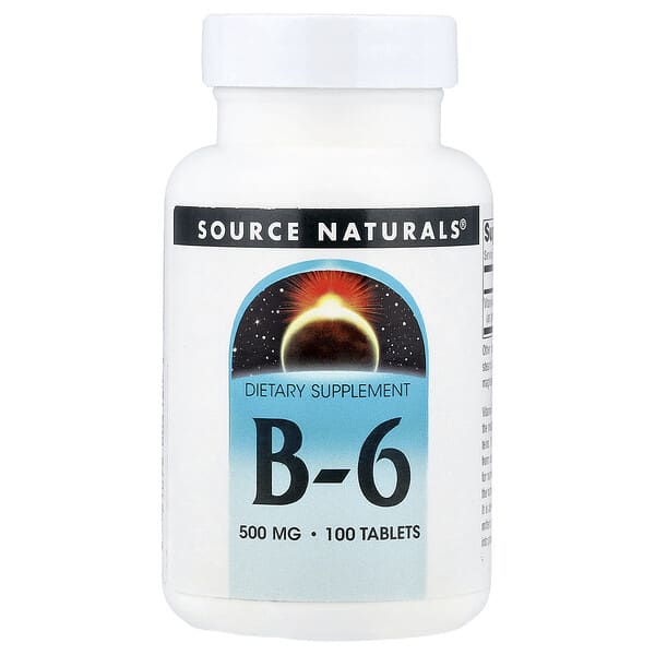 Source Naturals, B-6, 500 mg, 100 Tablets