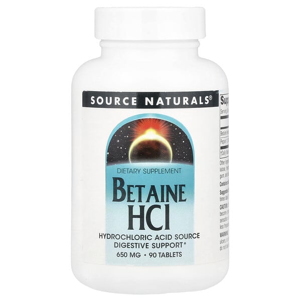 Source Naturals, Betaine HCI, 90 Tablets