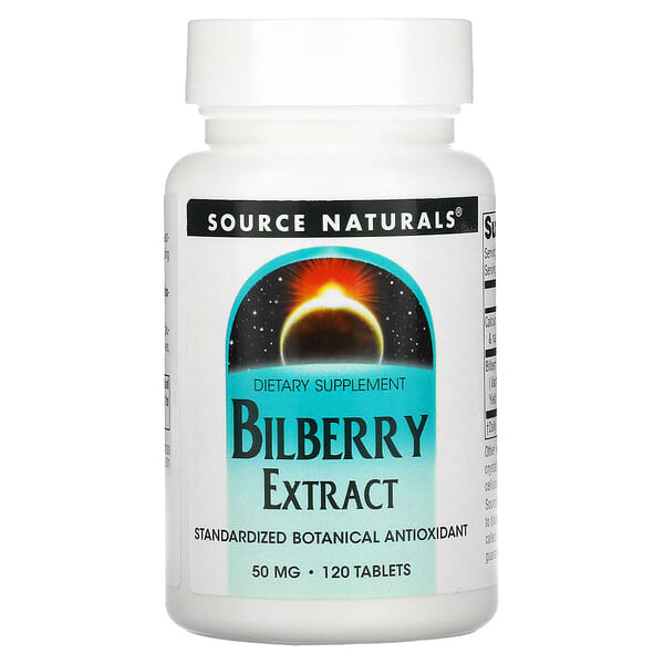 Source Naturals, Bilberry Extract, 120 Tablets