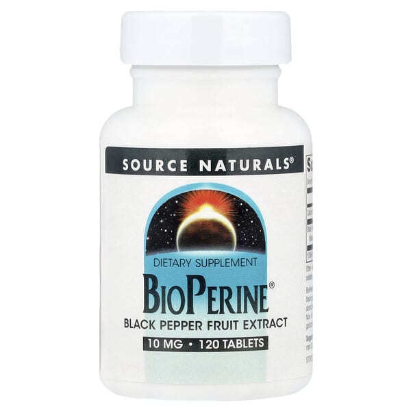 Source Naturals, BioPerine®, 10 mg, 120 Tablets