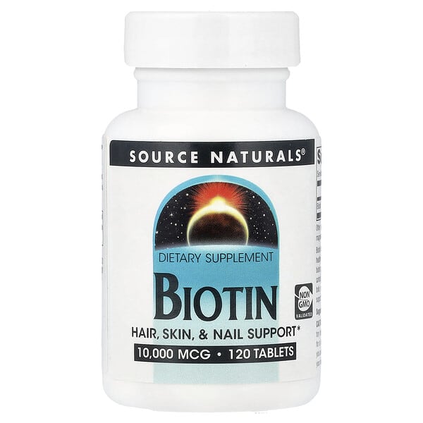 Source Naturals, Biotin, 10,000 mcg, 120 Tablets