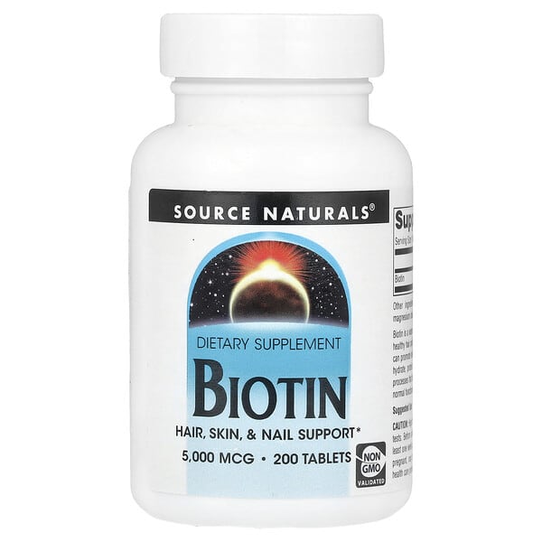 Source Naturals, Biotin, 5,000 mcg , 200 Tablets