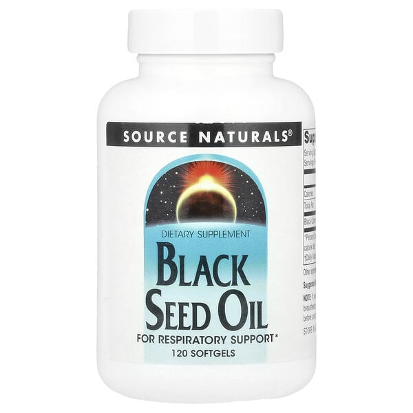 Source Naturals, Black Seed Oil, 120 Softgels (500 mg per Softgel)