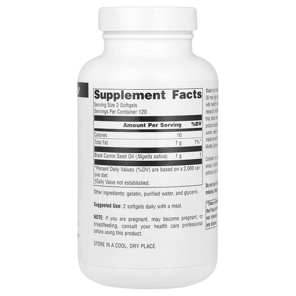 Alternative view of Source Naturals, Black Seed Oil, 240 Softgels