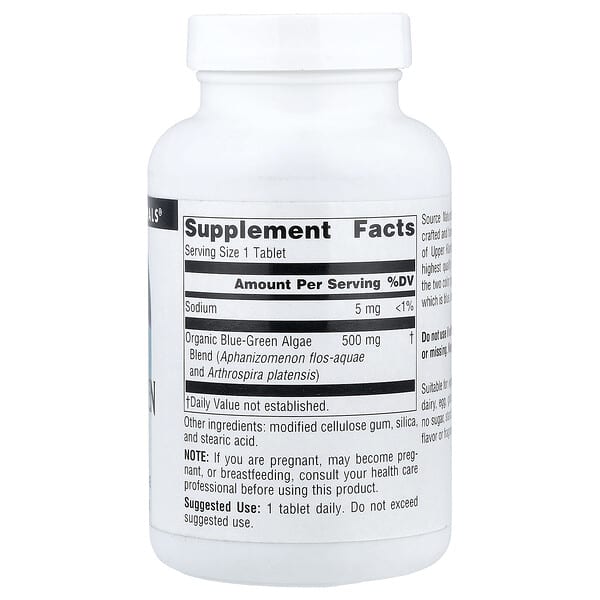 Alternative view of Source Naturals, Blue-Green Algae, 500 mg, 200 Tablets