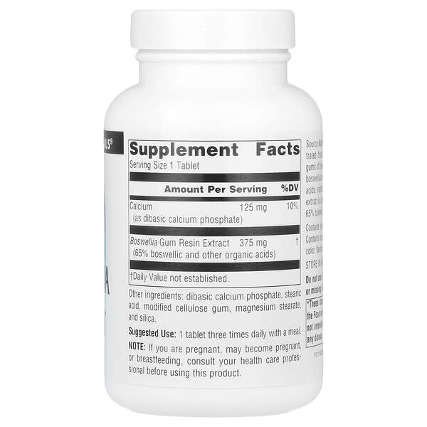 Alternative view of Source Naturals, Boswellia Extract, 100 Tablets