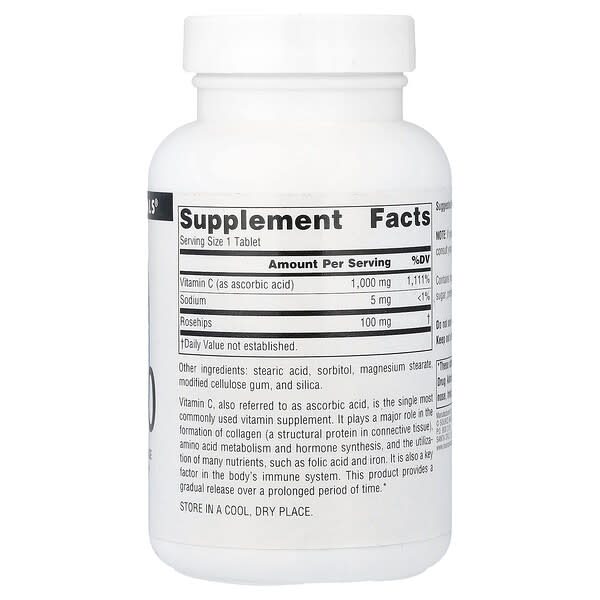 Alternative view of Source Naturals, C-1000, 100 Tablets
