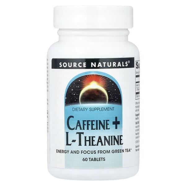 Source Naturals, Caffeine + L-Theanine, 60 Tablets
