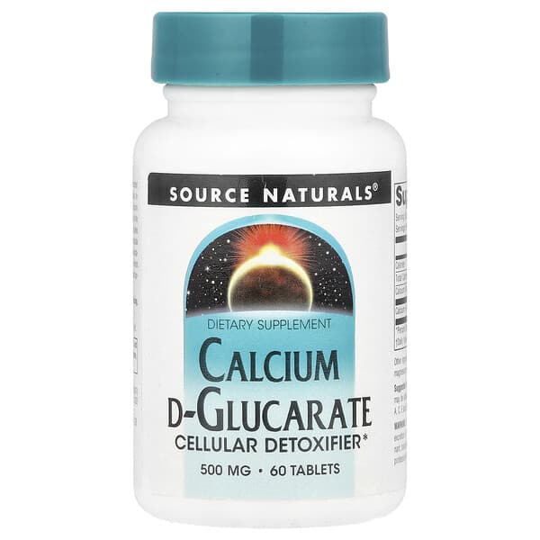 Source Naturals, Calcium D-Glucarate, 500 mg , 60 Tablets