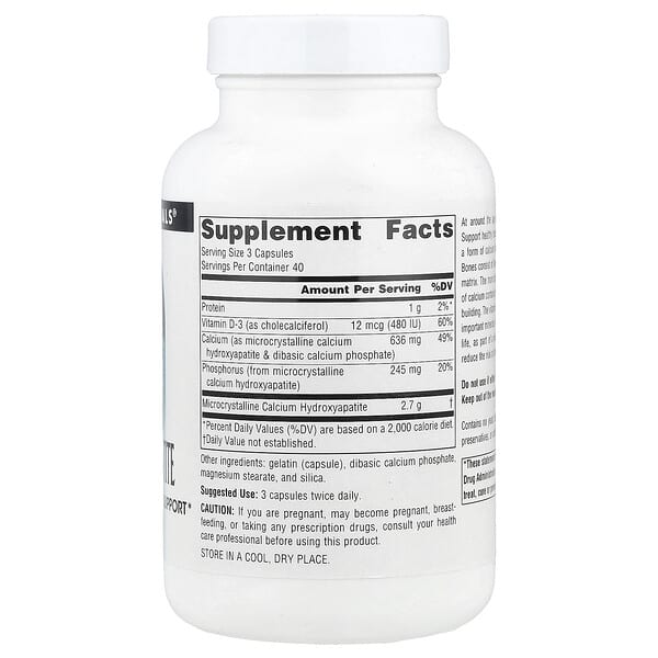 Alternative view of Source Naturals, Calcium Hydroxyapatite, 120 Capsules