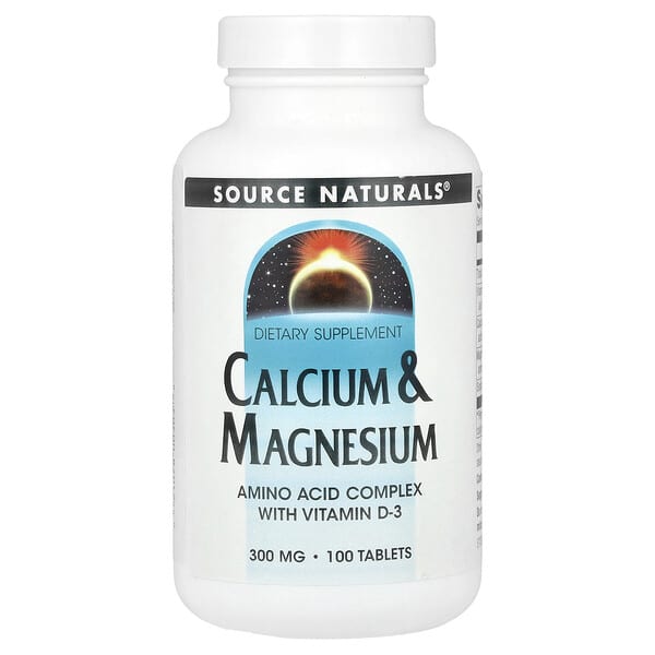 Source Naturals, Calcium & Magnesium, 100 Tablets 3 Source Naturals, Calcium & Magnesium, 100 Tablets
