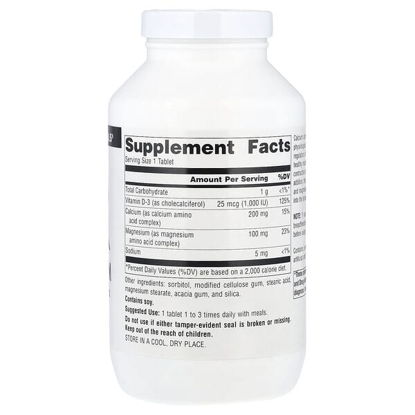 Alternative view of Source Naturals, Calcium & Magnesium, 250 Tablets
