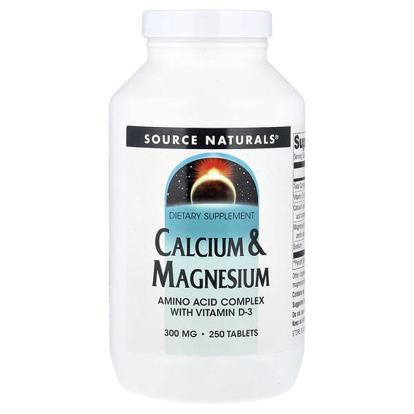 Source Naturals, Calcium & Magnesium, 250 Tablets