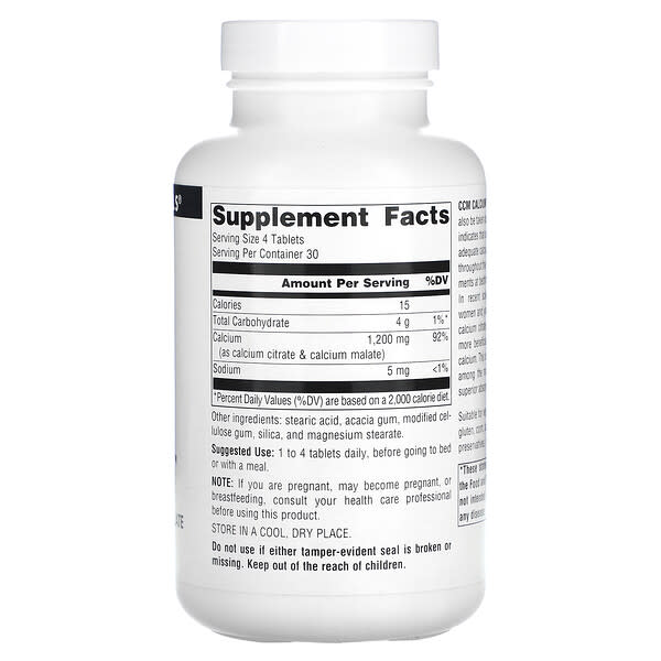 Alternative view of Source Naturals, CCM Calcium, 300 mg, 120 Tablets