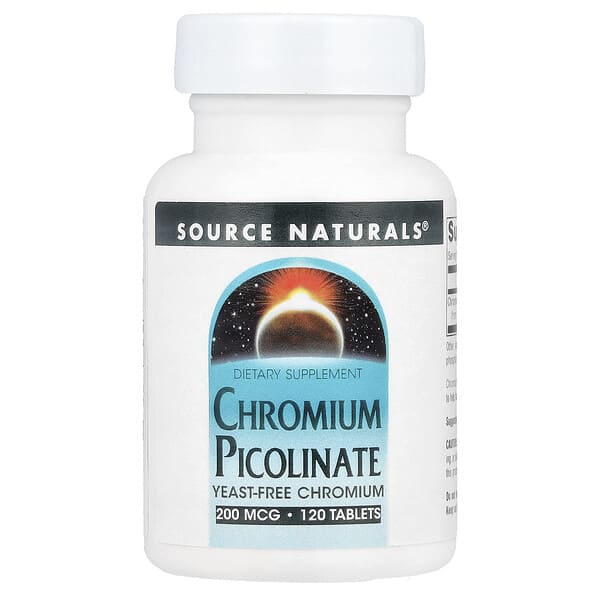 Source Naturals, Chromium Picolinate , 200 mcg, 120 Tablets