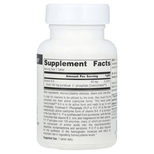 Alternative view of Source Naturals, Coenzymated™ B-6, 100 mg, 60 Tablets