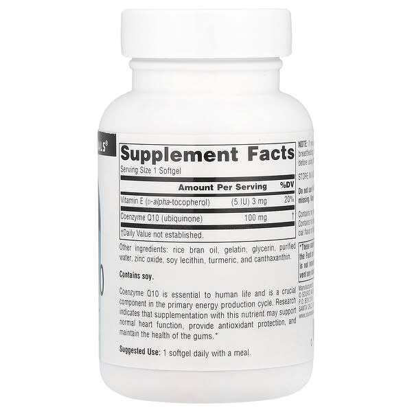 Alternative view of Source Naturals, Coenzyme Q10, 100 mg, 90 Softgels