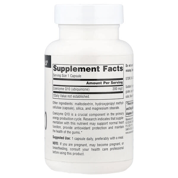 Alternative view of Source Naturals, Coenzyme Q10, 200 mg, 60 Capsules