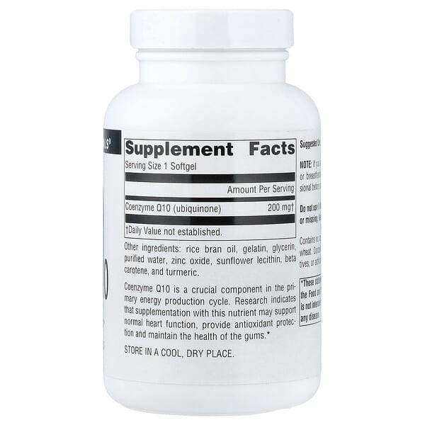 Alternative view of Source Naturals, Coenzyme Q10, 200 mg, 90 Softgels