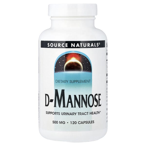 Source Naturals, D-Mannose, 500 mg, 120 Capsules