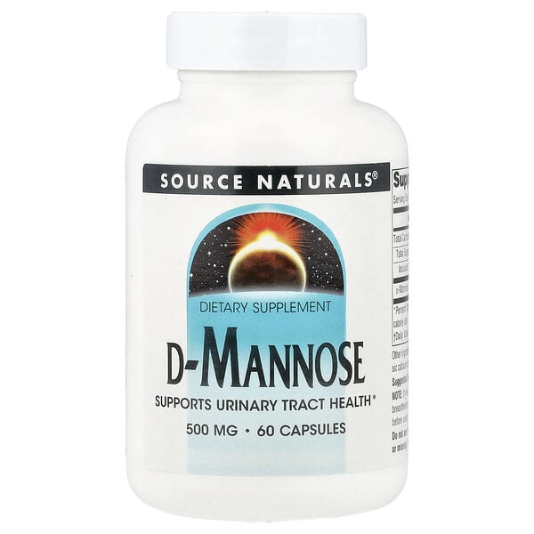 Source Naturals, D-Mannose, 60 Capsules