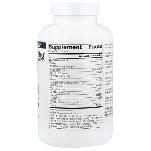 Alternative view of Source Naturals, Daily Essential Enzymes®, 240 Vegetarian Capsules