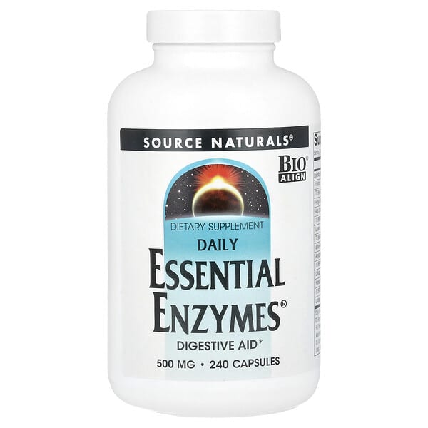 Source Naturals, Daily Essential Enzymes®, 500 mg, 240 Capsules