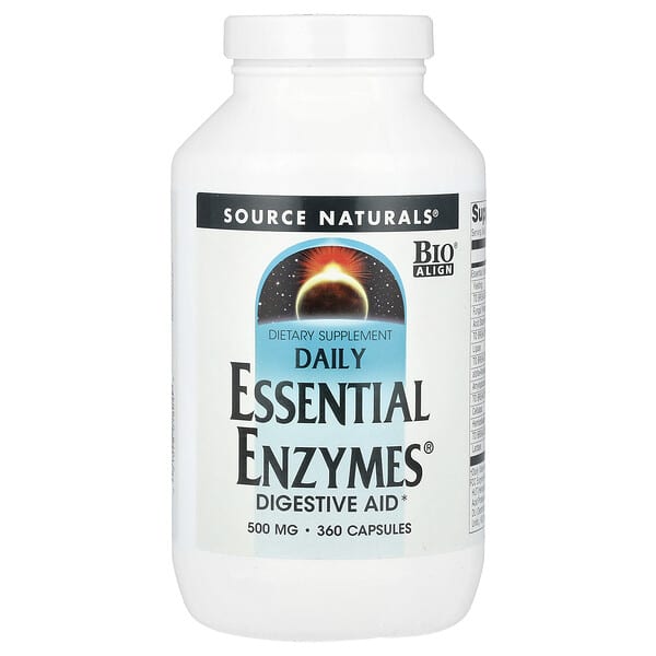 Source Naturals, Daily Essential Enzymes®, 500 mg, 360 Capsules
