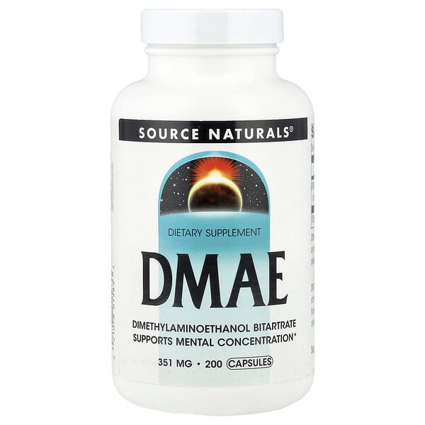 Source Naturals, DMAE, 351 mg, 200 Capsules
