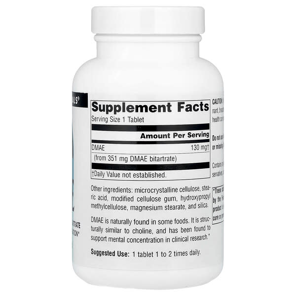 Alternative view of Source Naturals, DMAE, 351 mg, 200 Tablets