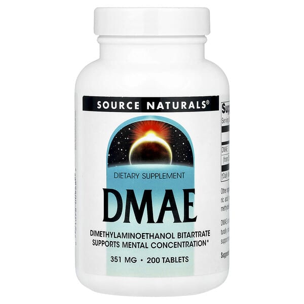 Source Naturals, DMAE, 351 mg, 200 Tablets
