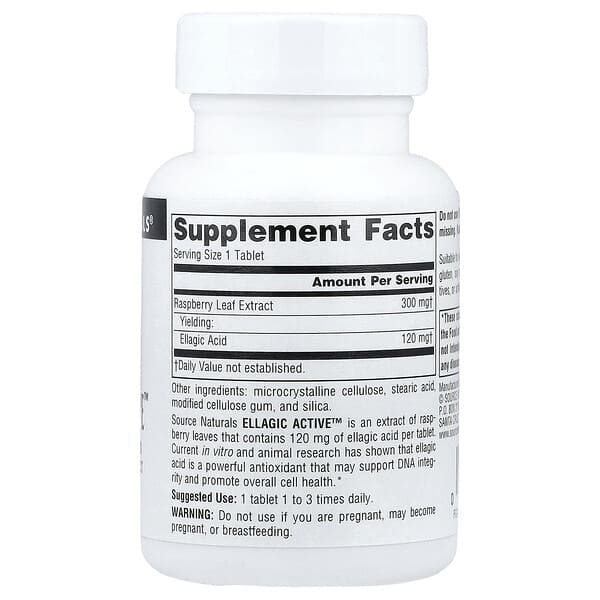 Alternative view of Source Naturals, Ellagic Active™, 60 Tablets