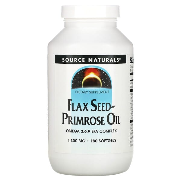 Source Naturals, Flax Seed-Primrose Oil, 180 Softgels
