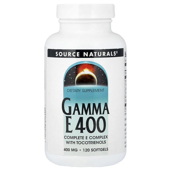 Source Naturals, Gamma E 400 With Tocotrienols, 120 Softgels