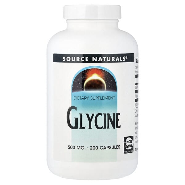 Source Naturals, Glycine, 200 Capsules (500 mg per Capsule)