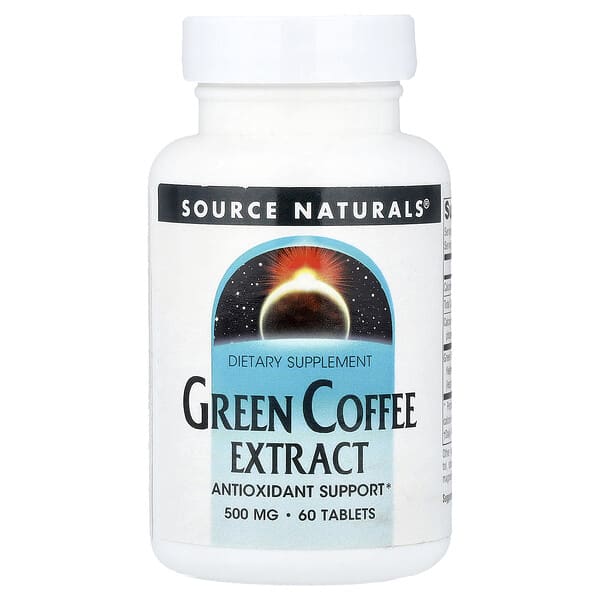 Source Naturals, Green Coffee Extract, 500 mg, 60 Tablets