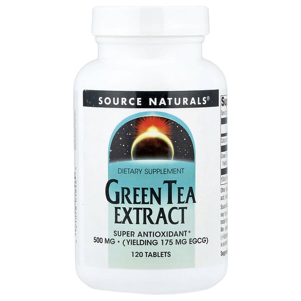 Source Naturals, Green Tea Extract, 500 mg, 120 Tablets